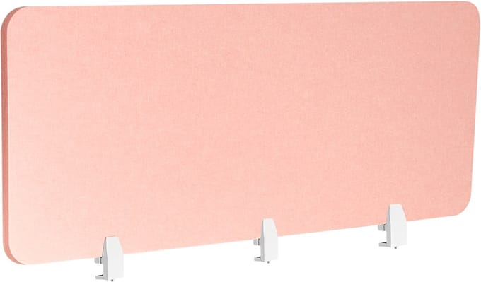 BELIANI SPLIT - Bureauscheidingswand - Perzikroze - 180 x 50 cm - Polyester
