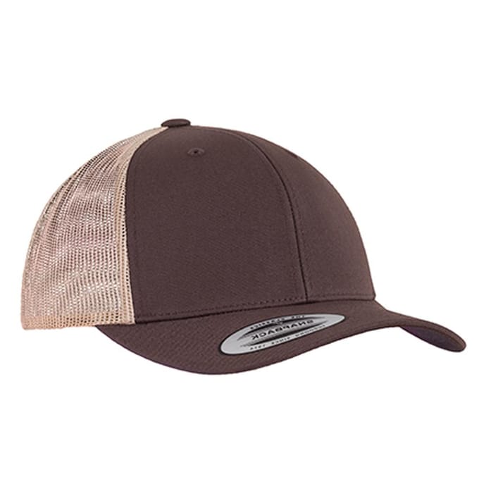 Flexfit Retro tweekleurige truckerpet (Heide Grijs/Zwart)