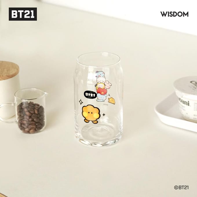 BTS (BangTan-jongens) BT21 Minini glazen beker, officieel, origineel, authentiek, K-POP, idool