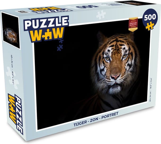 Puzzel Tijger - Dier - Portret - Legpuzzel - Puzzel 500 stukjes
