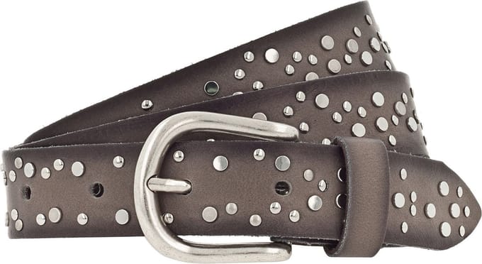 Vanzetti Leren Riem 25mm Rivet Belt W100 Taupe Grijs