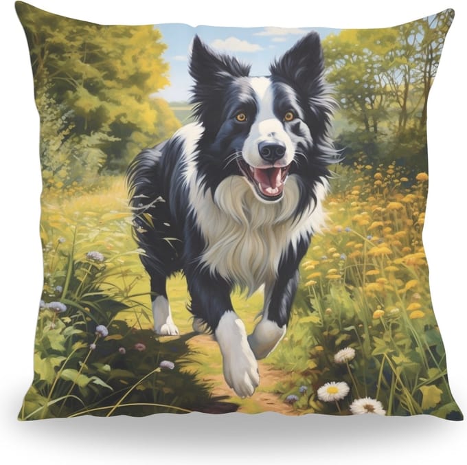 Kussen - Huisdier Portret - Border Collie 1 - 30 cm