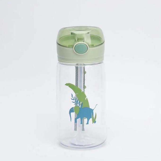 Kinderwaterfles 520ml Rietje Ontwerp Sterk PC PP Transparant Plastic Waterfles voor School white