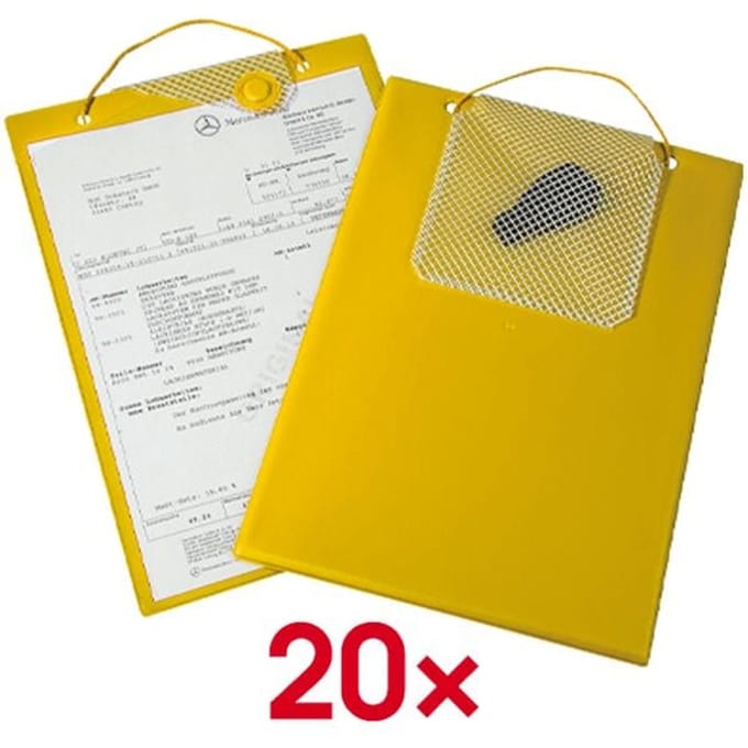 Werkordermap MAGNETIC met magnetische sluiting sleutelvak en ophangkoord - A4 per 10 stuks - Geel