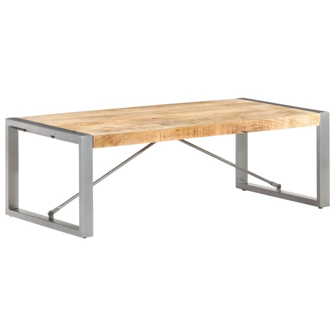 vidaXL - Salontafel - 120x60x40 - cm - ruw - mangohout