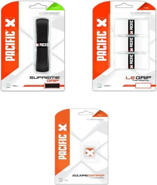 Pacific Control Pack - Standaard grip + Overgrip en Demper - Transparant