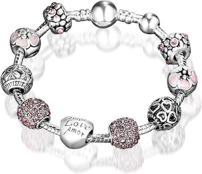 Montebello Armband Cali - Verzilverd - Bedel - Love - 19cm