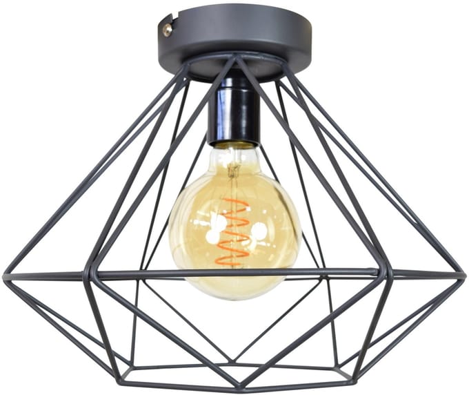 Urban Interiors Wire Large Plafondlamp Zwart  - Metaal - Ø33