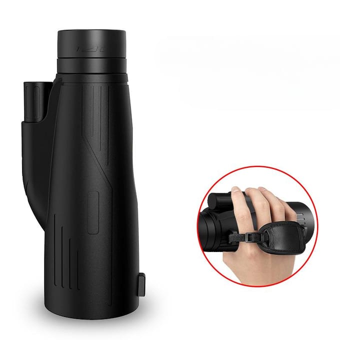 12×50 Groot kaliber Monoculaire Telescoop Hoge definitie Anti-shake Hand-held Polsband Draagbaar Grensoverschrijdend Nieuwe Bril