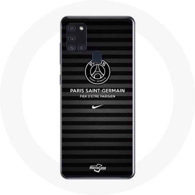 Coque - Maniacase - Galaxy A21S - Souple - Noir - Paris Saint Germain