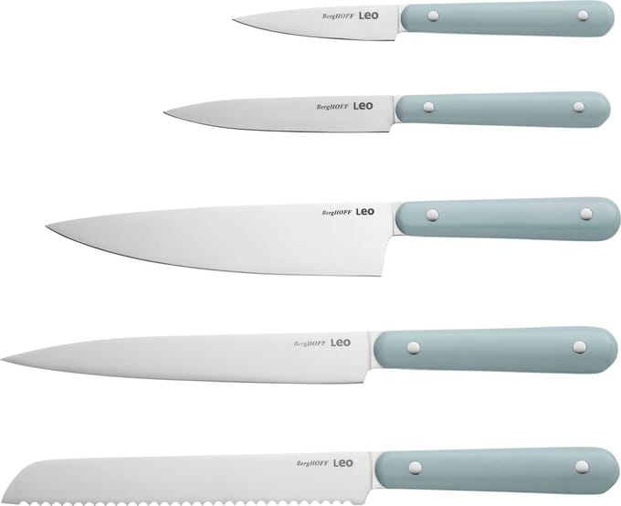 LEO 5-delige complete messenset Slate - Blauw -