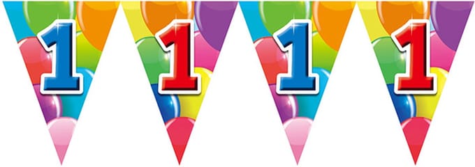 We Fiesta leeftijd vlaggenlijn 1 jaar