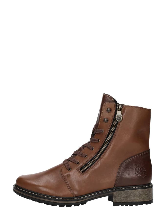 Rieker Veterboots cognac Leer - Maat 36