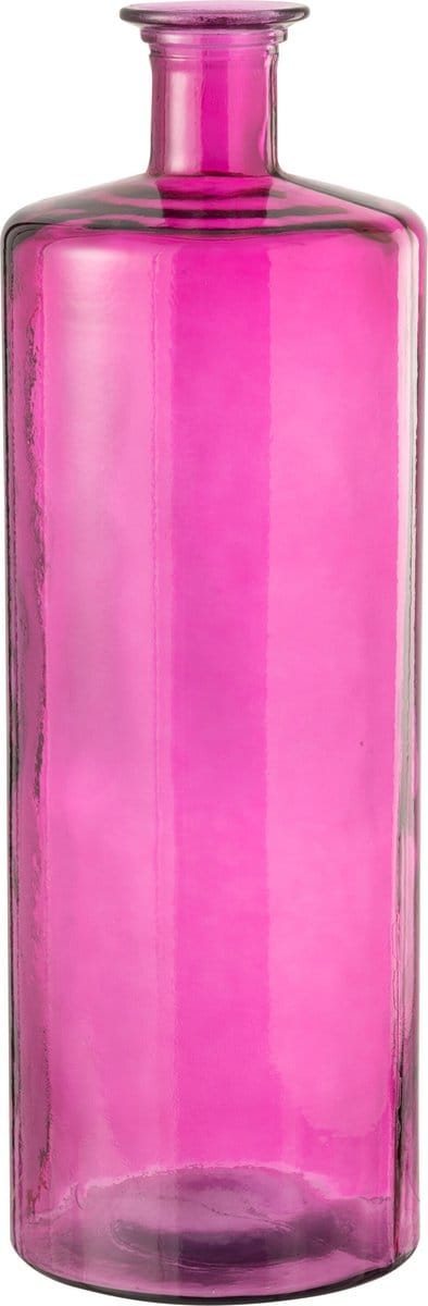 J-Line vaas Bottle - glas - roze - small - 75 cm de hauteur