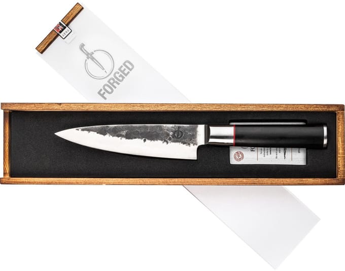 Forged Sebra Koksmes 16cm - Sebrahout - In houten giftbox