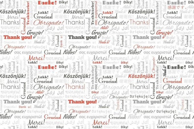 Fotobehang - Thank You 375x250cm - Vliesbehang