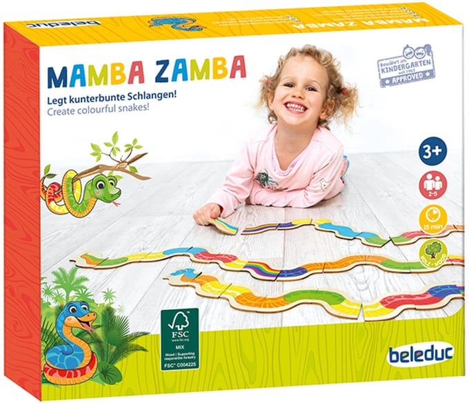 Houten dominospel Mamba Zamba - Beleduc - vanaf 3 jaar