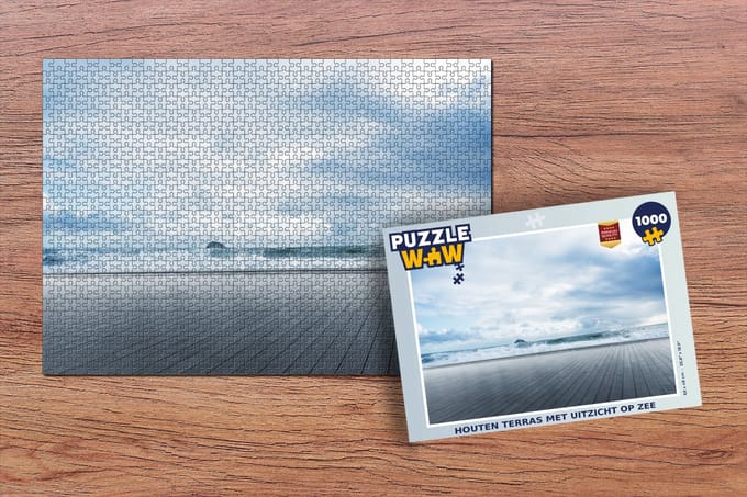 Puzzel Houten terras met uitzicht op zee - Legpuzzel - Puzzel 1000 stukjes volwassenen