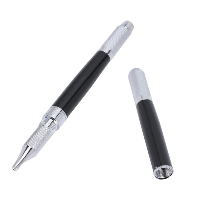 Draagbare Make-up Wenkbrauw Lip Handmatige Tattoo Pen Metaal Microblading Pen AccessoireZwart gray