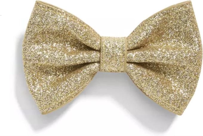 *** Strik Feest Party Gala Feest - Glitters - Christmas Bow - 9CM - Goud - van Heble® ***