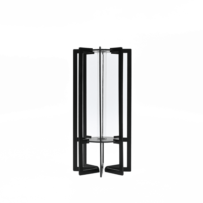 Square bloemenvaas - Black