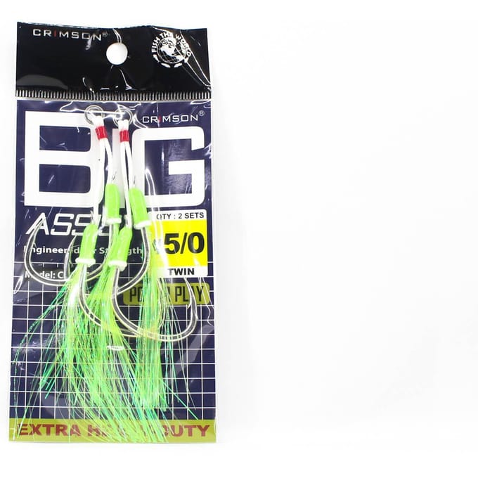 Crimson CBA-05 Big Assist Twin Hook 2 sets maat 5/0 (5045) black