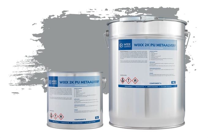 Wixx 2K PU Metaalverf - 5L - RAL 7015 | Leigrijs