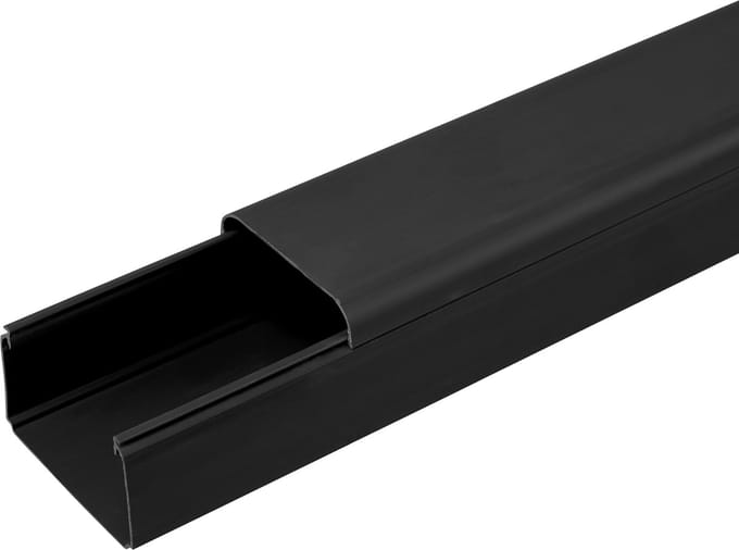 Evolar Airco leidinggoot Zwart -90 x 65 MM - Lengte 1 Meter
