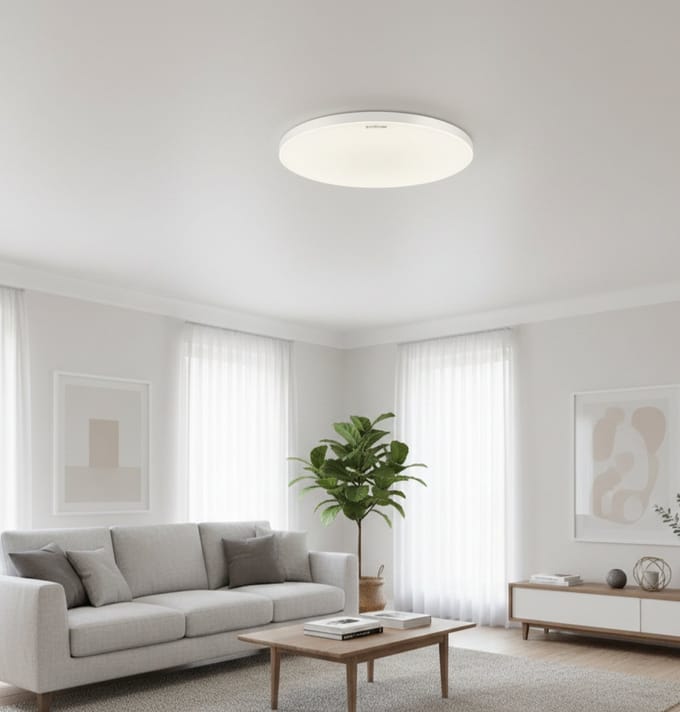 DOWBOR - LED Plafondlamp - Keuken / Woonkamer Ø37 - 24W - Dagwit licht 4000K - Mat Wit - Opbouw - Rond