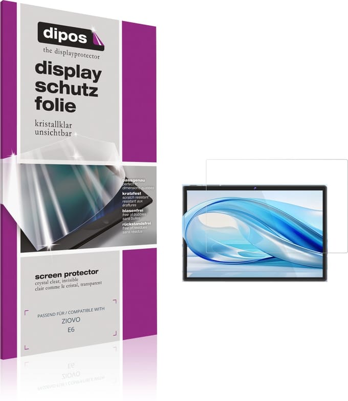 dipos – 2x Beschermfolie geschikt voor ZIOVO E6 | Krasbestendige & heldere Screenprotector Ultra-Thin