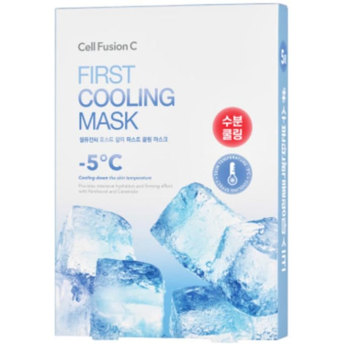 Cell Fusion C First Cooling Mask — Ensemble de Masques en Tissu Apaisants et Rafraîchissants Intensifs (10 + 10) white