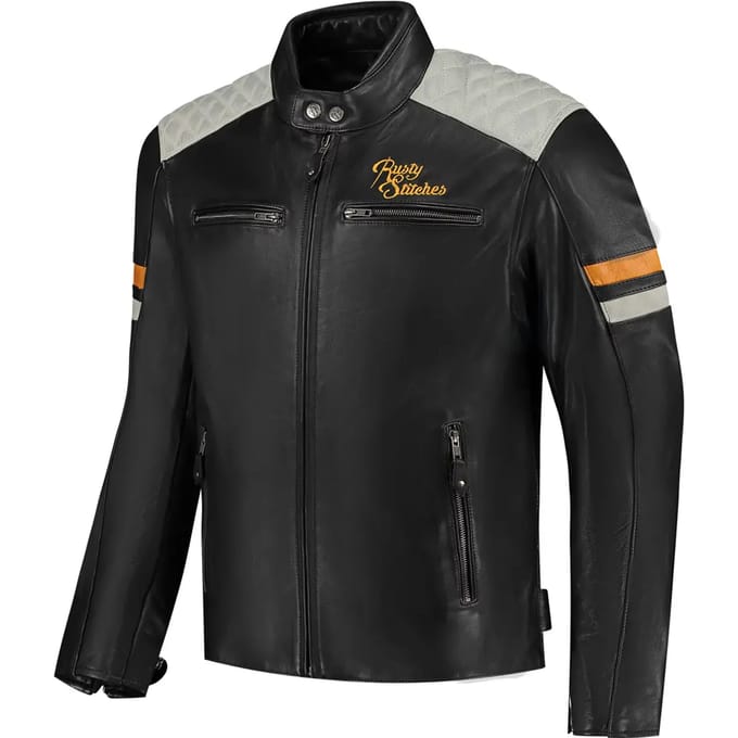 Motor leren jas Rusty Stitches Jack Jari V2