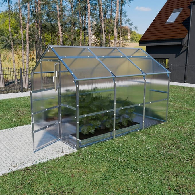 KLASIKA BERNARD Tuinkas - 2,35 x 3 m (7,05 m²) - 4 mm Dikte - Kweekkas - Polycarbonaat afdekking