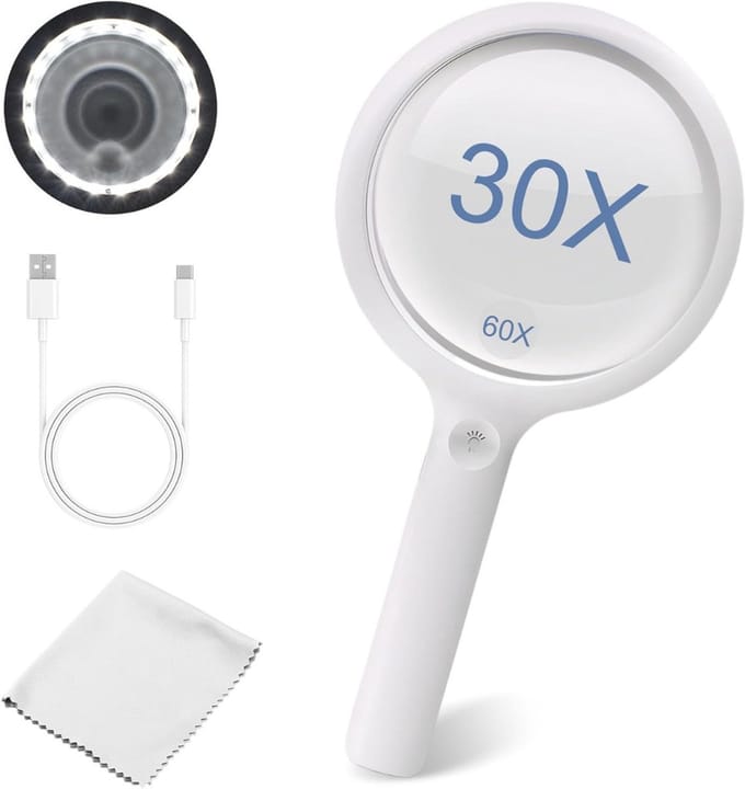 DailySupplies® Vergrootglas Met Verlichting - Loeplamp met Led Verlichting - Wit