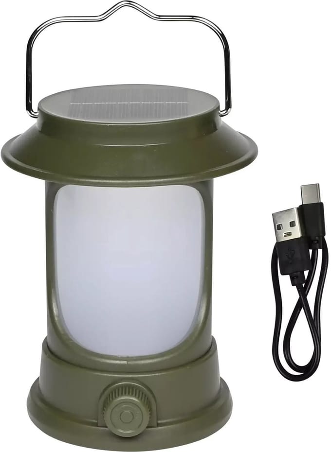 Camping lamp - kampeerlamp - ook als noodlamp bij stroomuitval - solar - oplaadbaar