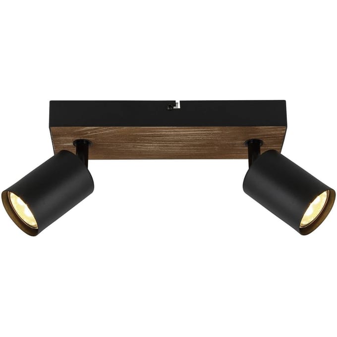 Brilliant Jello Wood G93069/76 LED-plafondspot LED GU10 4.5 W Hout, Zwart