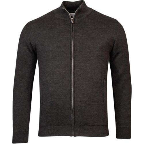 Thomas Maine Vest Full Lined Cardigan Zip Antraciet / male