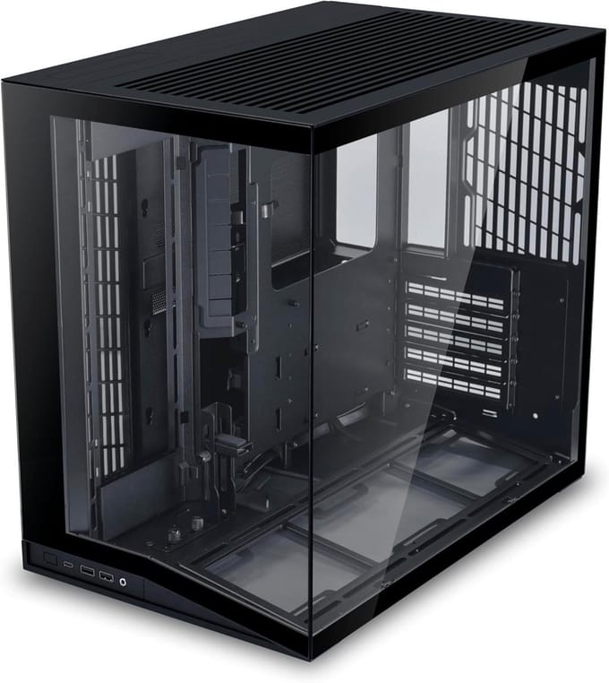 Computer Behuizing - Mid Tower - PC Bouwen - Panoramisch Zicht - Compact Ontwerp - Zwart