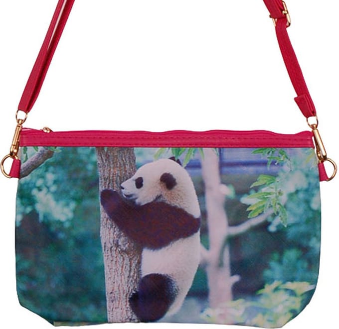 Schoudertasje Panda - Panda in Boom - 25x17cm