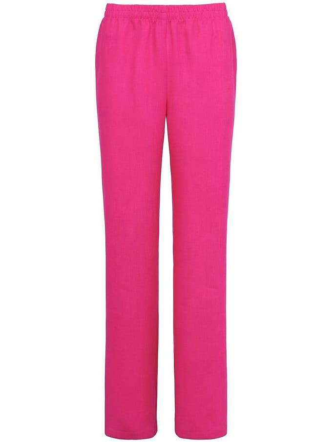 Broek 100% linnen Van Peter Hahn pink