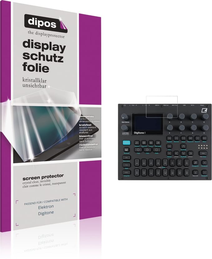 dipos – 2x Beschermfolie geschikt voor Elektron Digitone | Krasbestendige & heldere Screenprotector Ultra-Thin