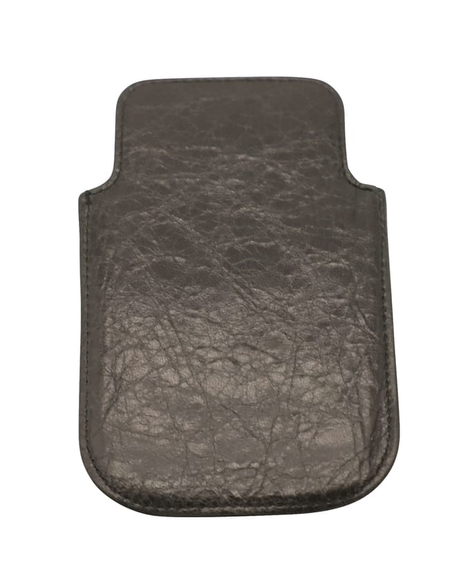 Balenciaga Telefoonhoesje in Zwart Leer
