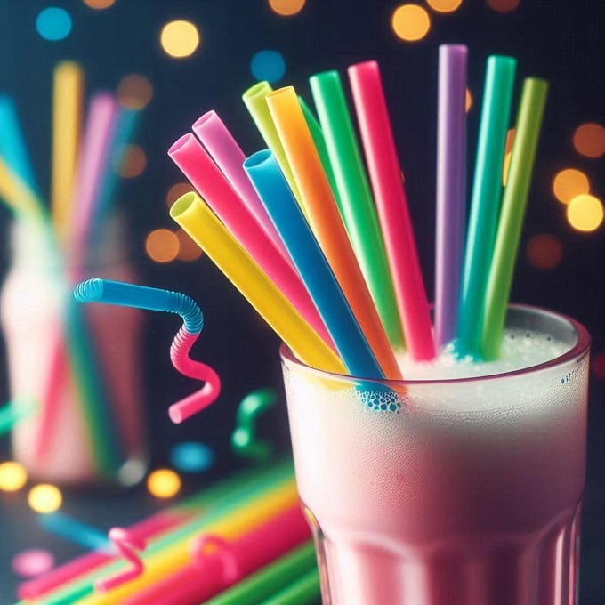 Herbruikbare Plastic Rietjes Mix 250St