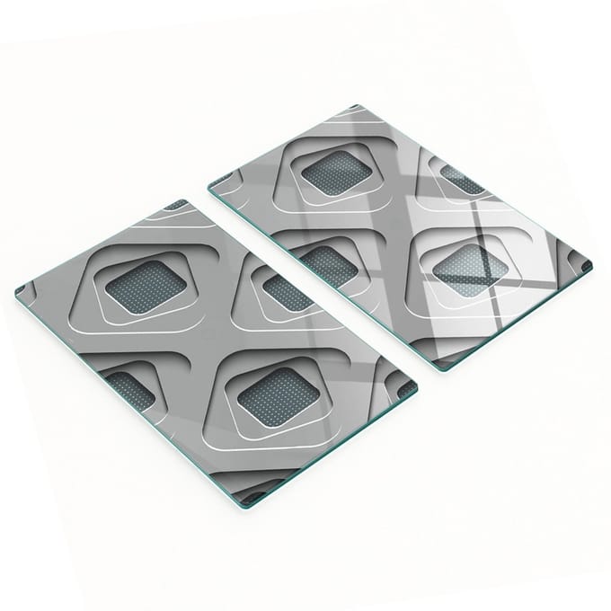 Multifunctionele decoratieve snijplanken van gehard glas voor in de keuken, 3D, 2x30x52 cm