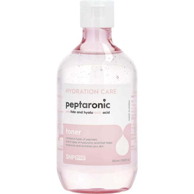 SNP, Prep Peptalone, Peptides and Hyaluronic Acid, Toner, 10.82 fl oz (320 ml) white