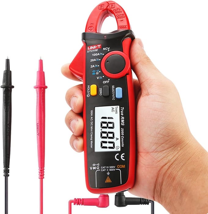 Mini Digitale Klemmeter True RMS met Auto Bereik en Multimeter Functie