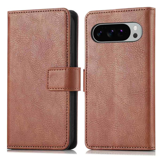 imoshion Hoesje - Geschikt voor Google Pixel 10 / 10 Pro - Luxe Bookcase - Bruin