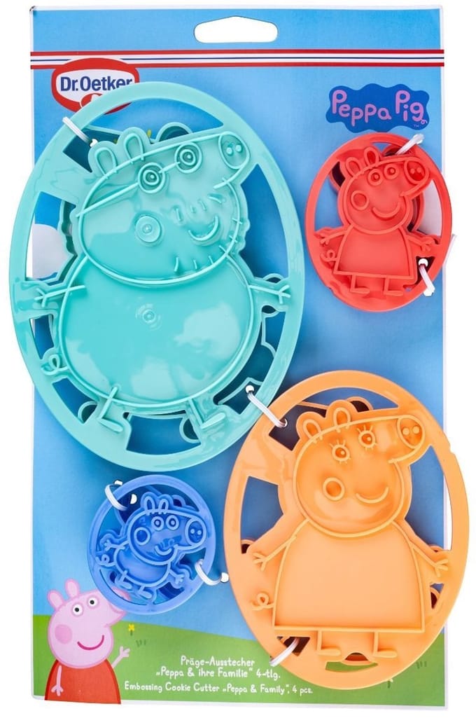 Set van 4 stempels en uitstekers voor kinderen Dr. Oetker Peppa Pig