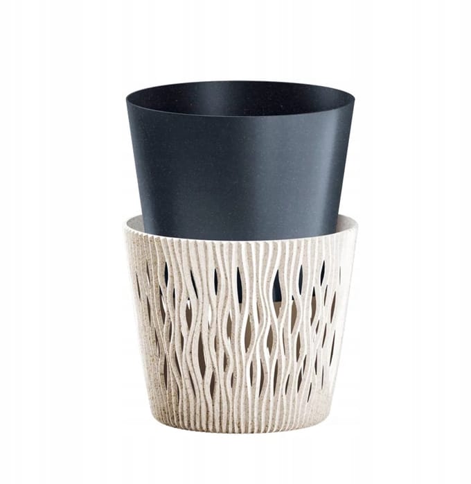 Sandy Ronde ECO Wood Naturo bloempot Ø 22,5 cm
