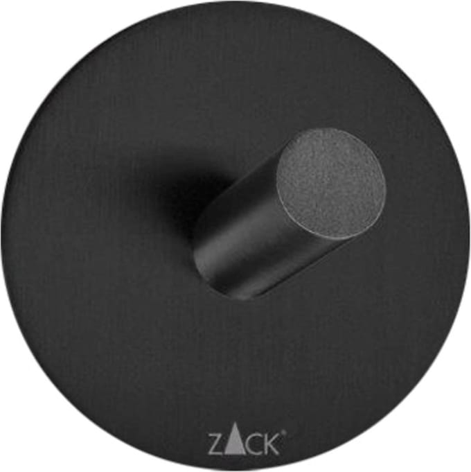 Zack Peco handdoekhaak 5.5x5.5cm rond zelfklevend Mat Zwart